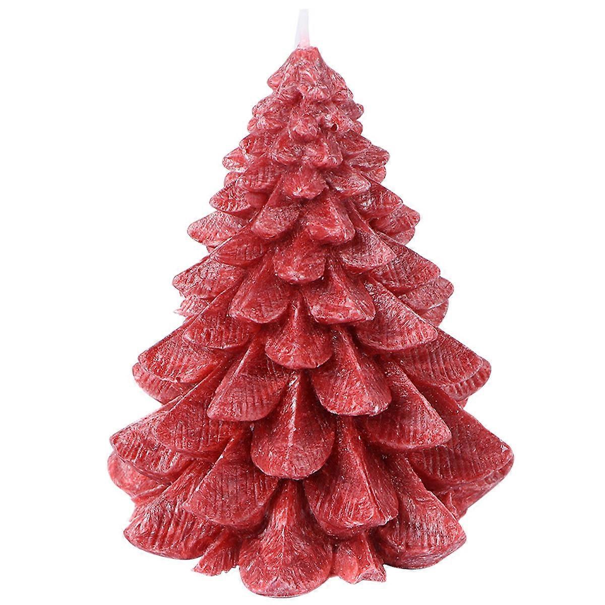 Aromatherapy Christmas Tree Candle for Decoration 2Pcs Handmade Candle