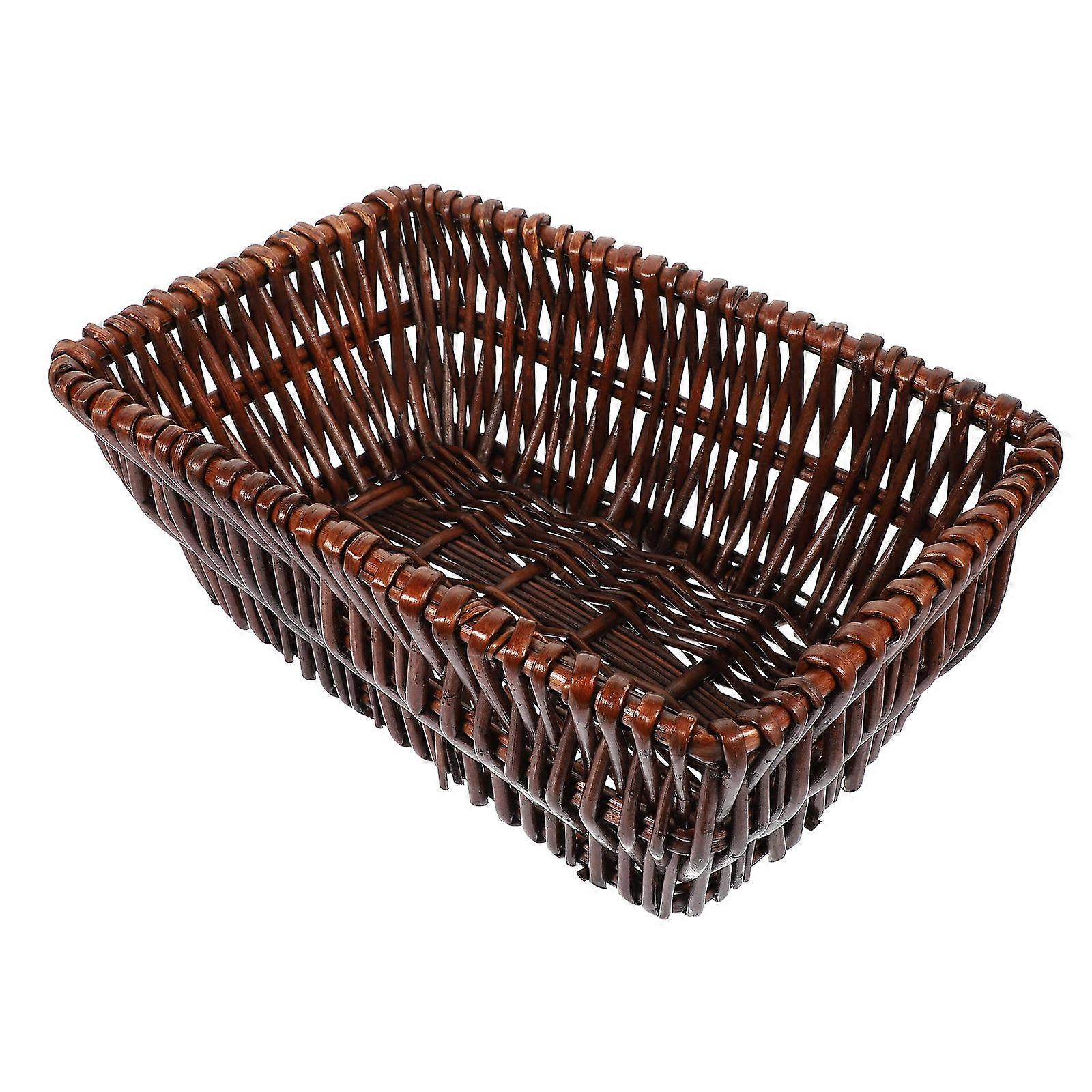 Rattan Storage Basket Sundries Storage Basket for Kitchen Use