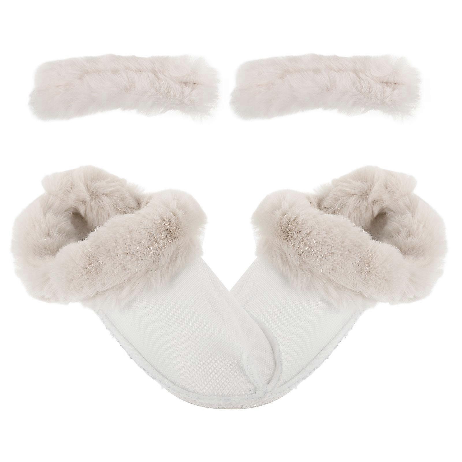 Winter Warm Plush Shoe Inserts for Home Use 1Set Detachable Liner