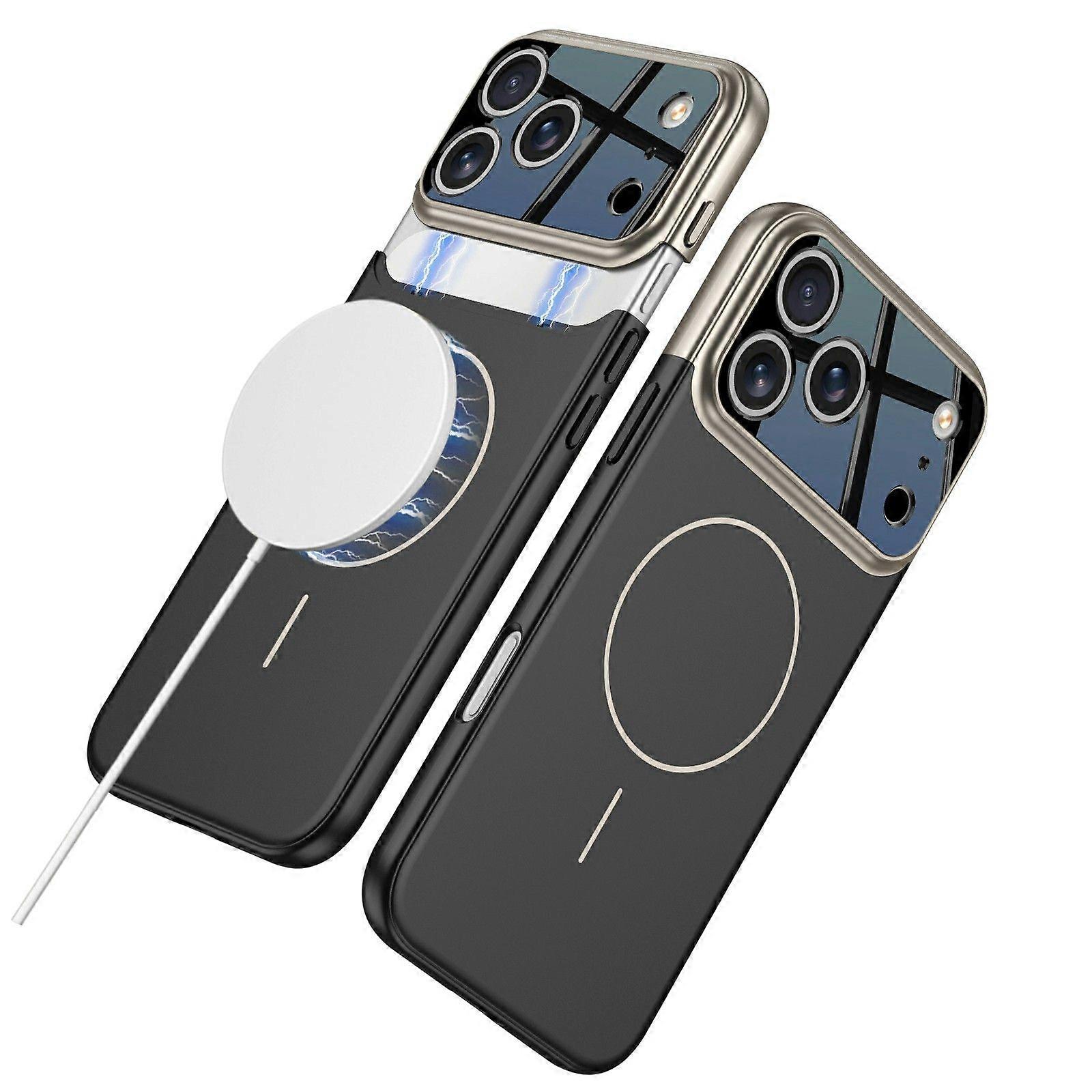 For iPhone 17 Pro Max Case Detachable Camera Frame Constrast Color PC Phone Cover Compatible with MagSafe