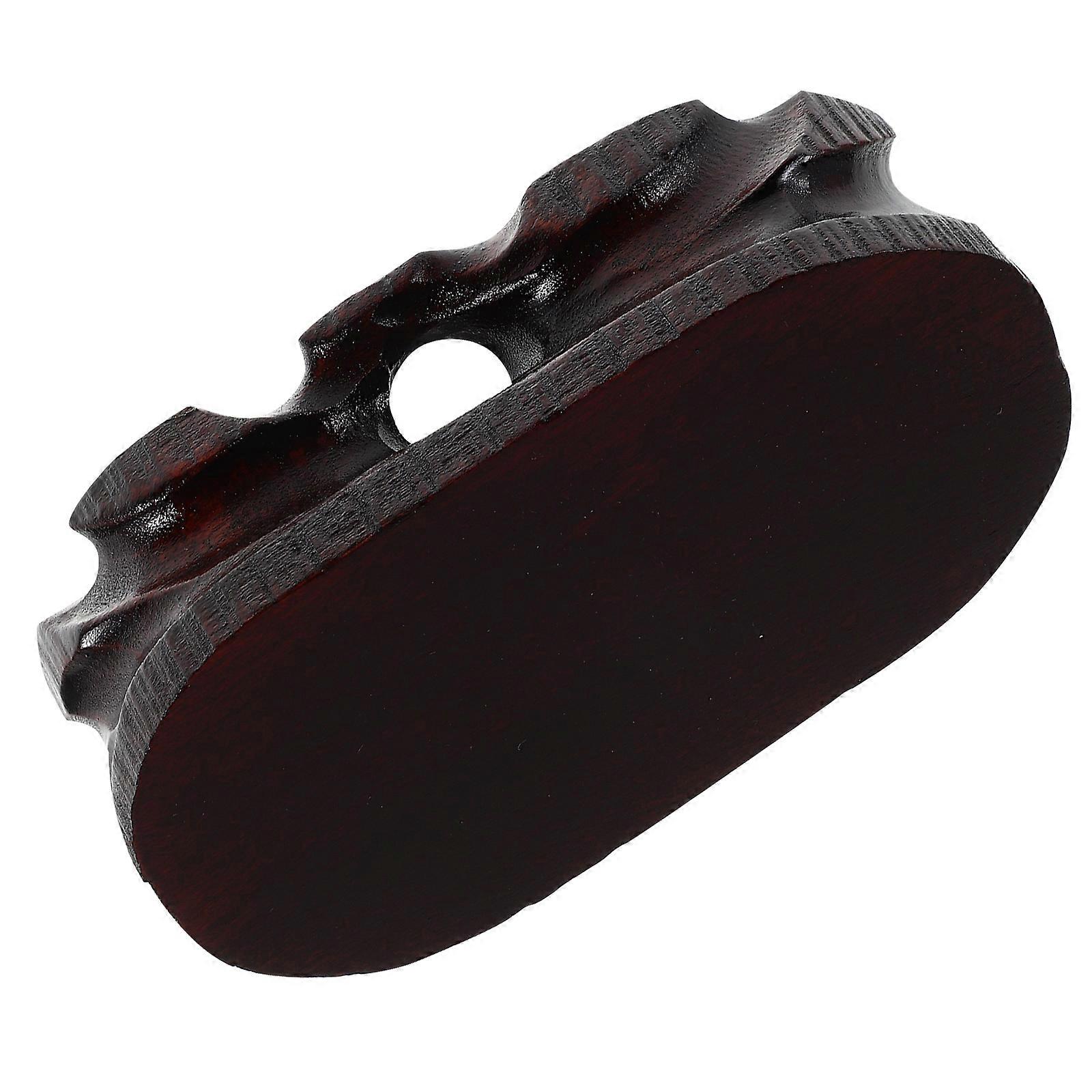 Vintage Vase Display Stand Wood Riser for Decoration Oval Rustic Base