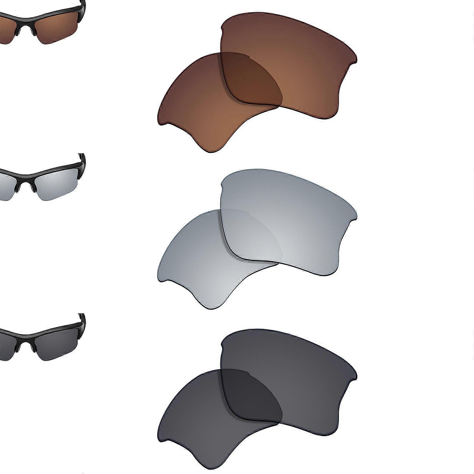 3 Pairs POLARIZED Replacement Lens for-OAKLEY Flak Jacket XLJ Sunglasses - Opt