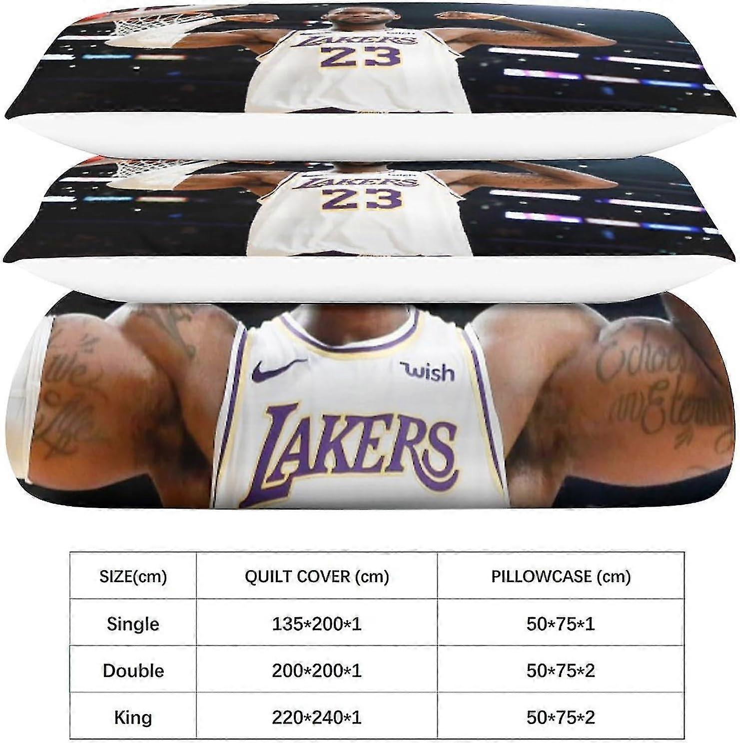 HOUKIG طقم سرير ليبرون جيمس مطبوع 3D مع غطاء لحاف من الألياف الدقيقة لنجوم كرة السلة ، طقم غطاء لحاف من 3 قطع ، غطاء لحاف من الألياف الدقيقة ، .