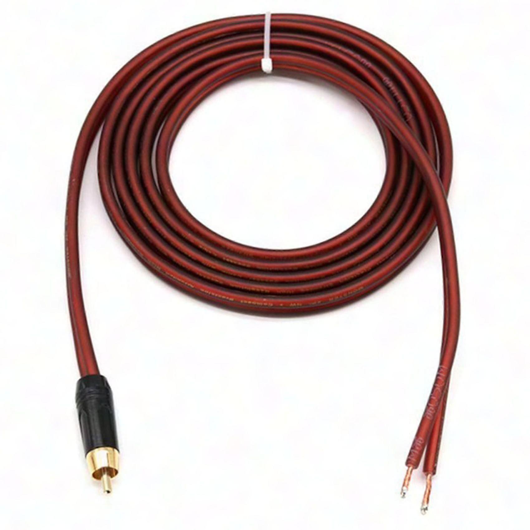 Rca Speaker Cable Bare Wire To Rca Plug Adapter, Replace Rca Connector For Bare Wire