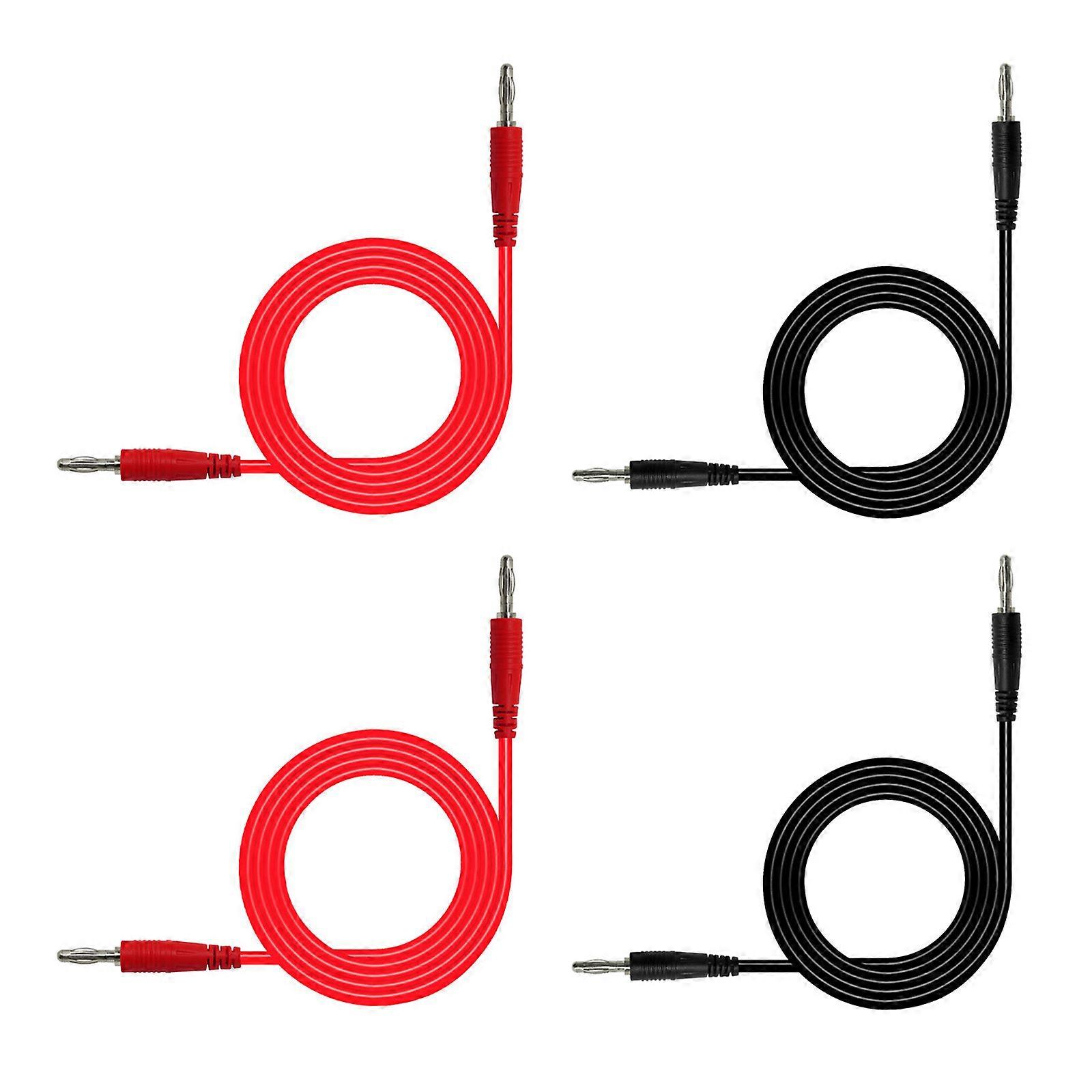 High Conductivity Banana Plugs to Banana Plugs Adapters for Efficient Signal Transmission in Educational Lab Instrumentation Multicolor