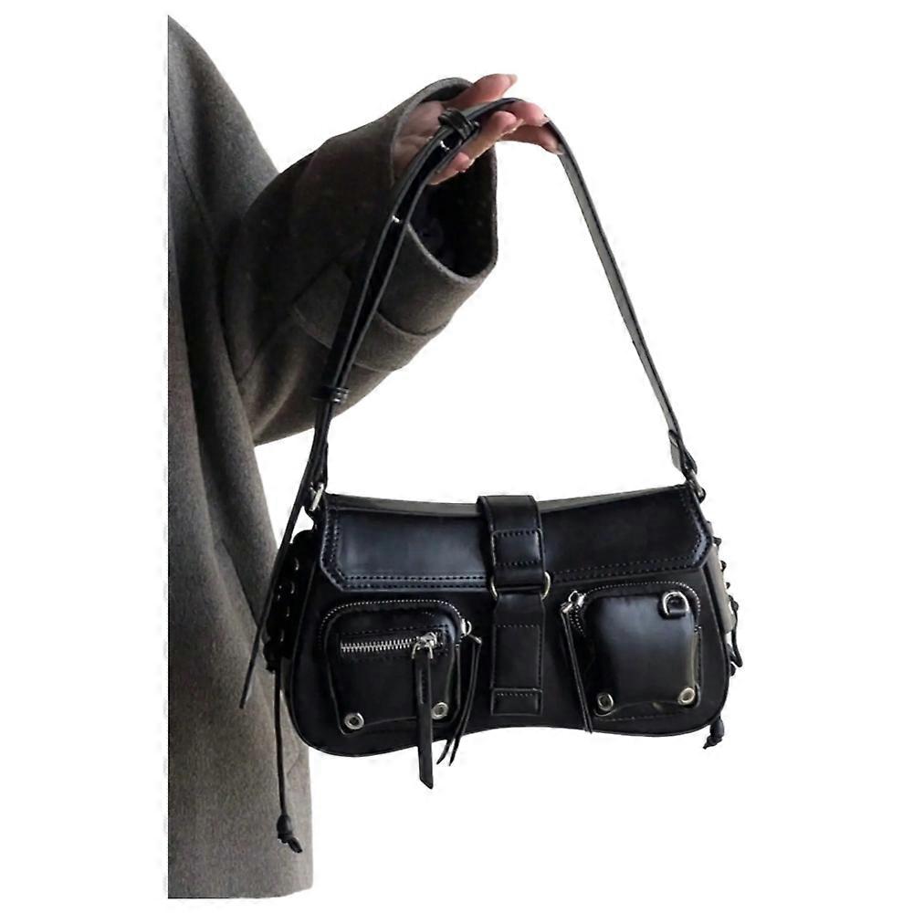 2026 New Motorcycle Style Sweet Cool Millennium Spicy Girl One Shoulder Underarm Bag with High Quality and Versatile, Unique Bag-14550