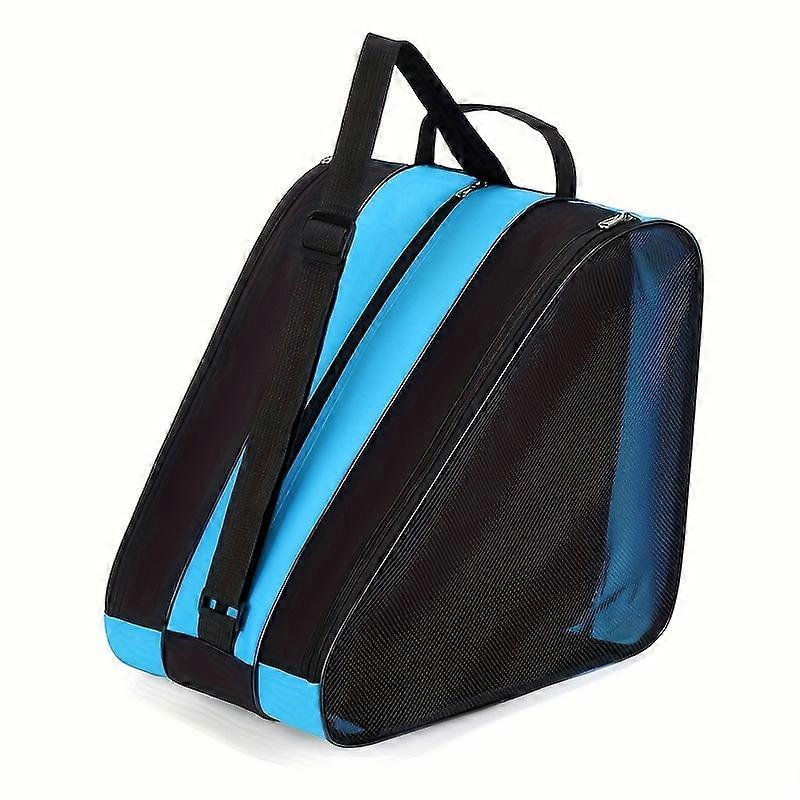 Large Capacity 3-Layer Ice Skating Bag with Heavy-Duty Shoe Storage - Adjustable Shoulder Strap & Logo Window for Inline Skates