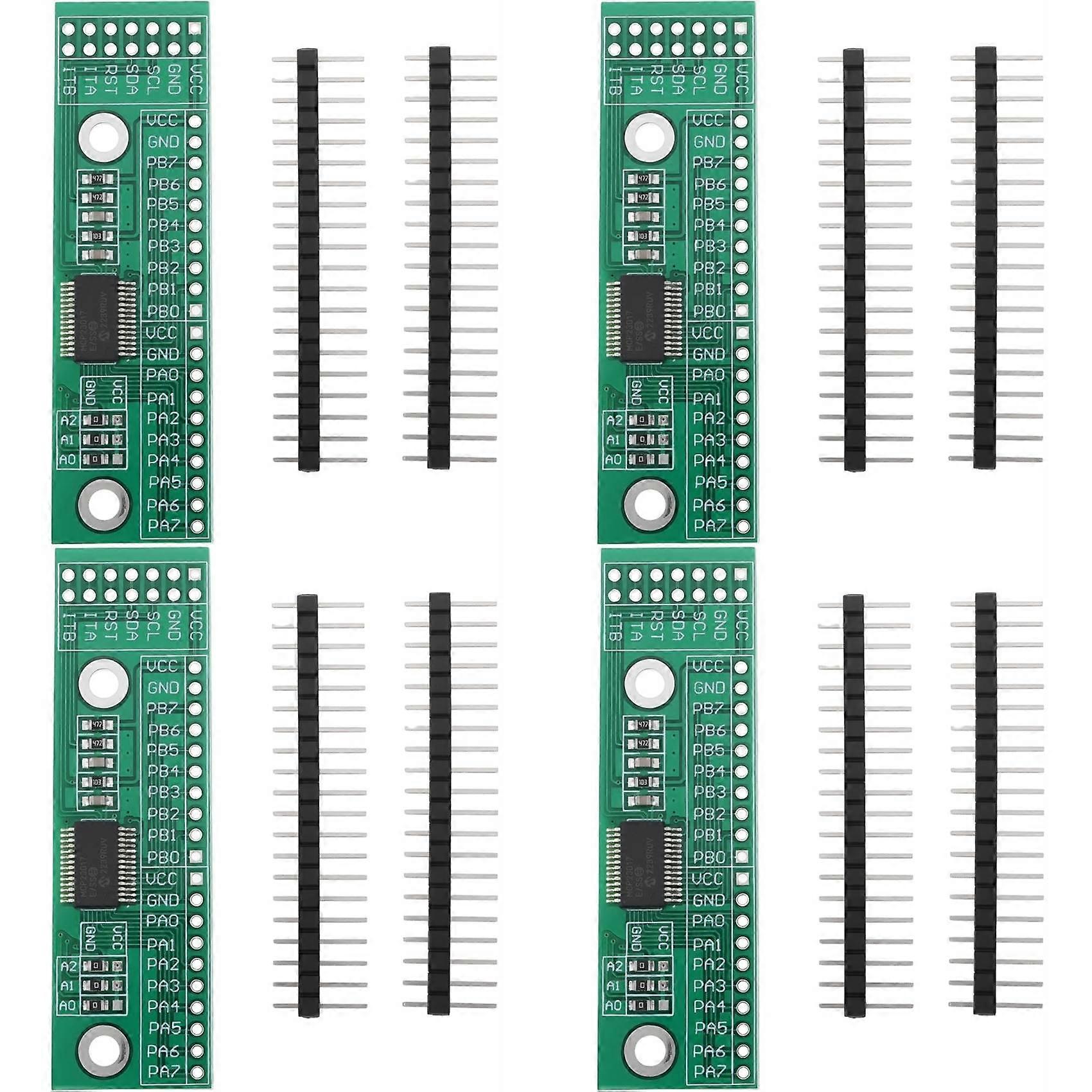 4X 16-Ch IO Expansion Pin Module Board I2C Interface IIC Input Output MCP23017-E/SS for Computer Game Console