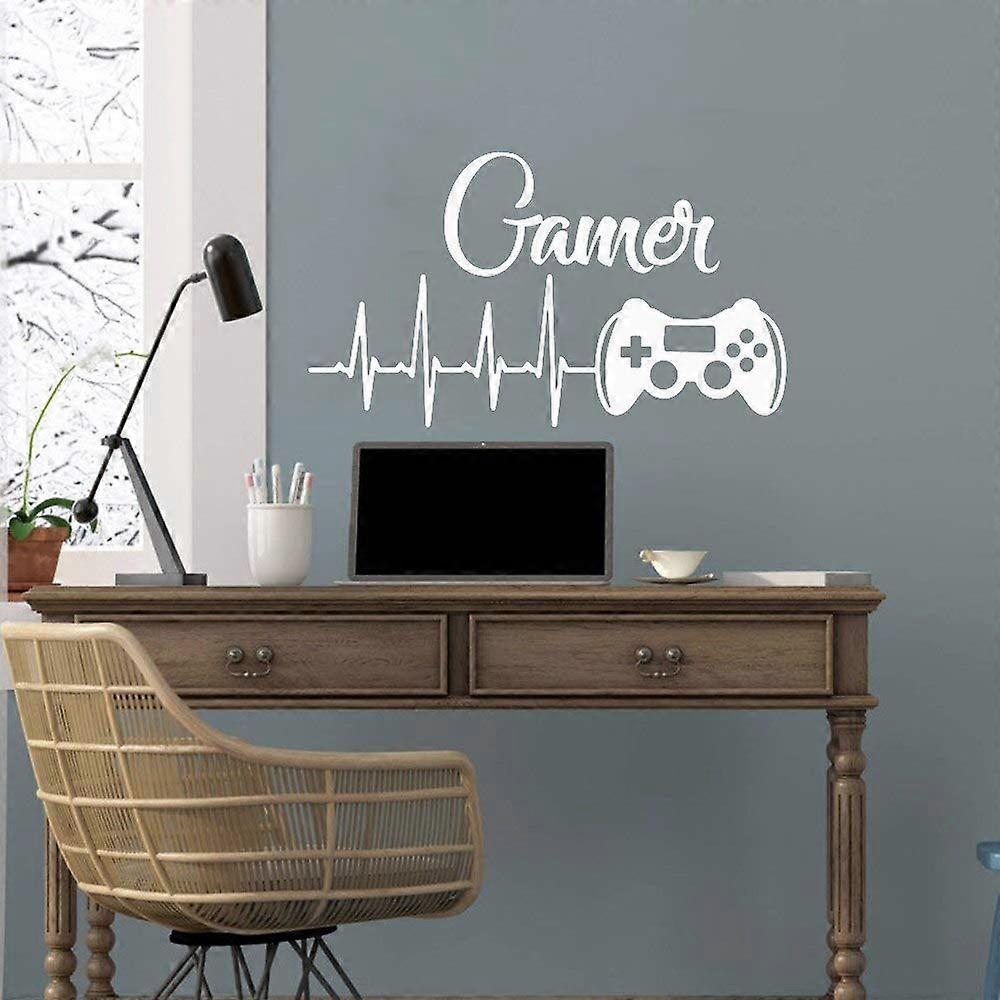 Gaming Wall Decal with Game Controllers, Multicolor Vinyl Sticker, Removable and FadeResistant