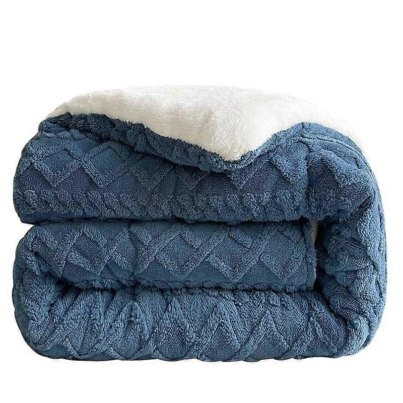 Luxury Taffeta Comforter Twin Size – All Season Warm Quilted Bed Quilt, Soft Breathable Blue