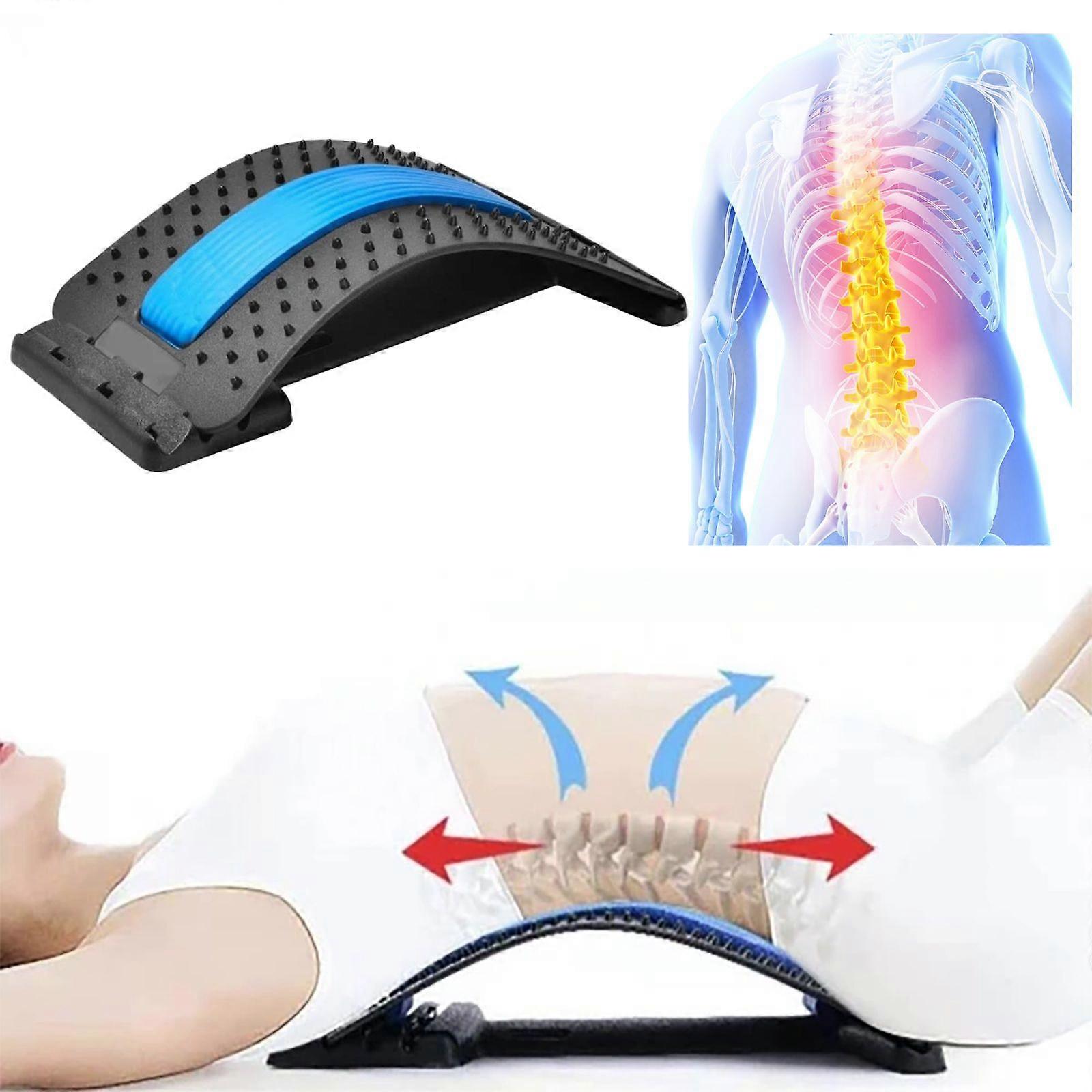 Pro Back Stretcher - Back Stretcher And Lumbar Support - Relieves Black