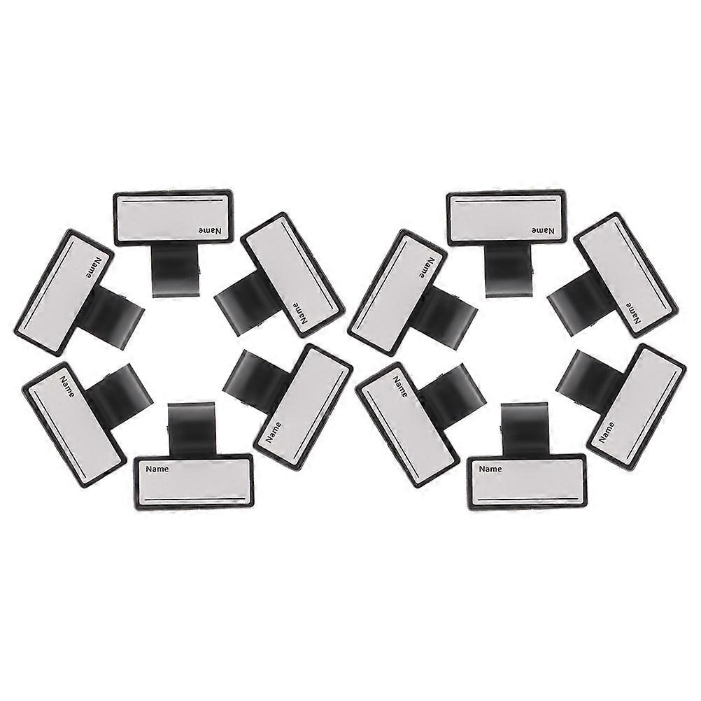 Stethoscope Name Tags Identification for Marking 24Pcs Black Plastic Holders