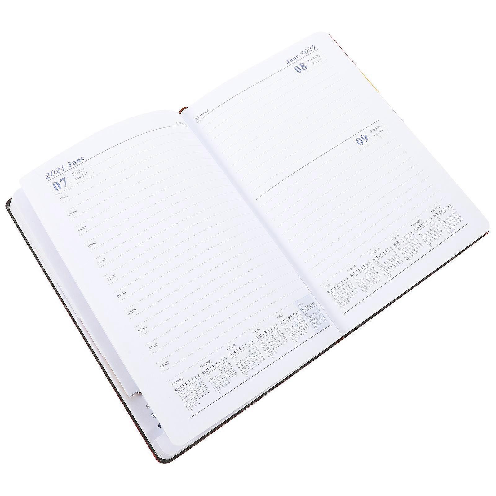 2024 Academic Planner Notebook for Daily Use 5Pcs Red Student Office