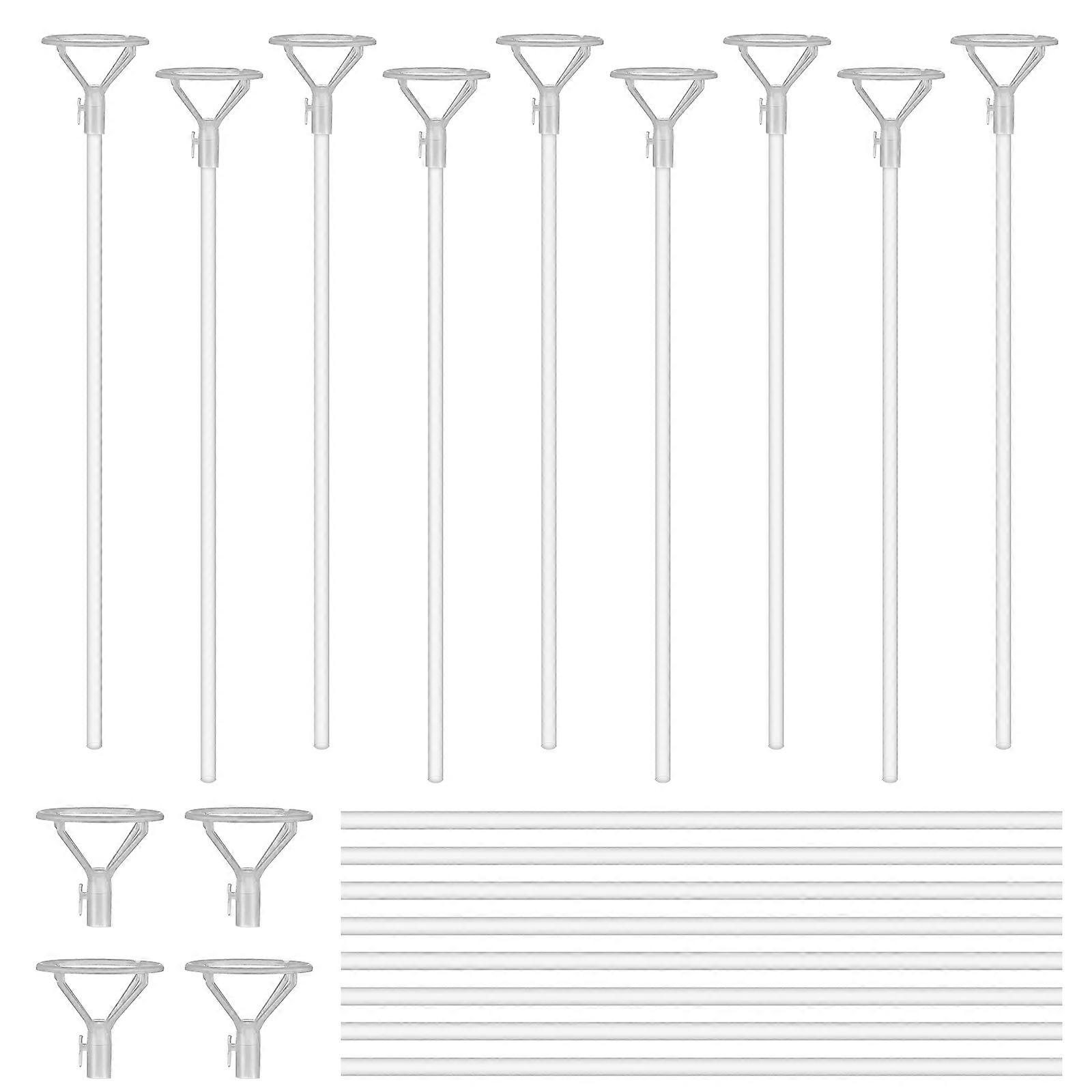 Handheld Balloon Support Rods Plastic Balloon for 50Pcs Set