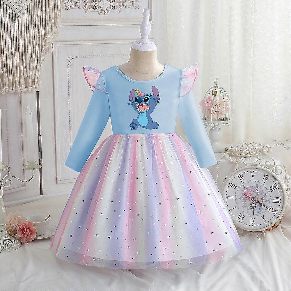 strapless open back dress Premium Disney Stitch Princess Dress For Girls 7 To 13 ToylandEU
