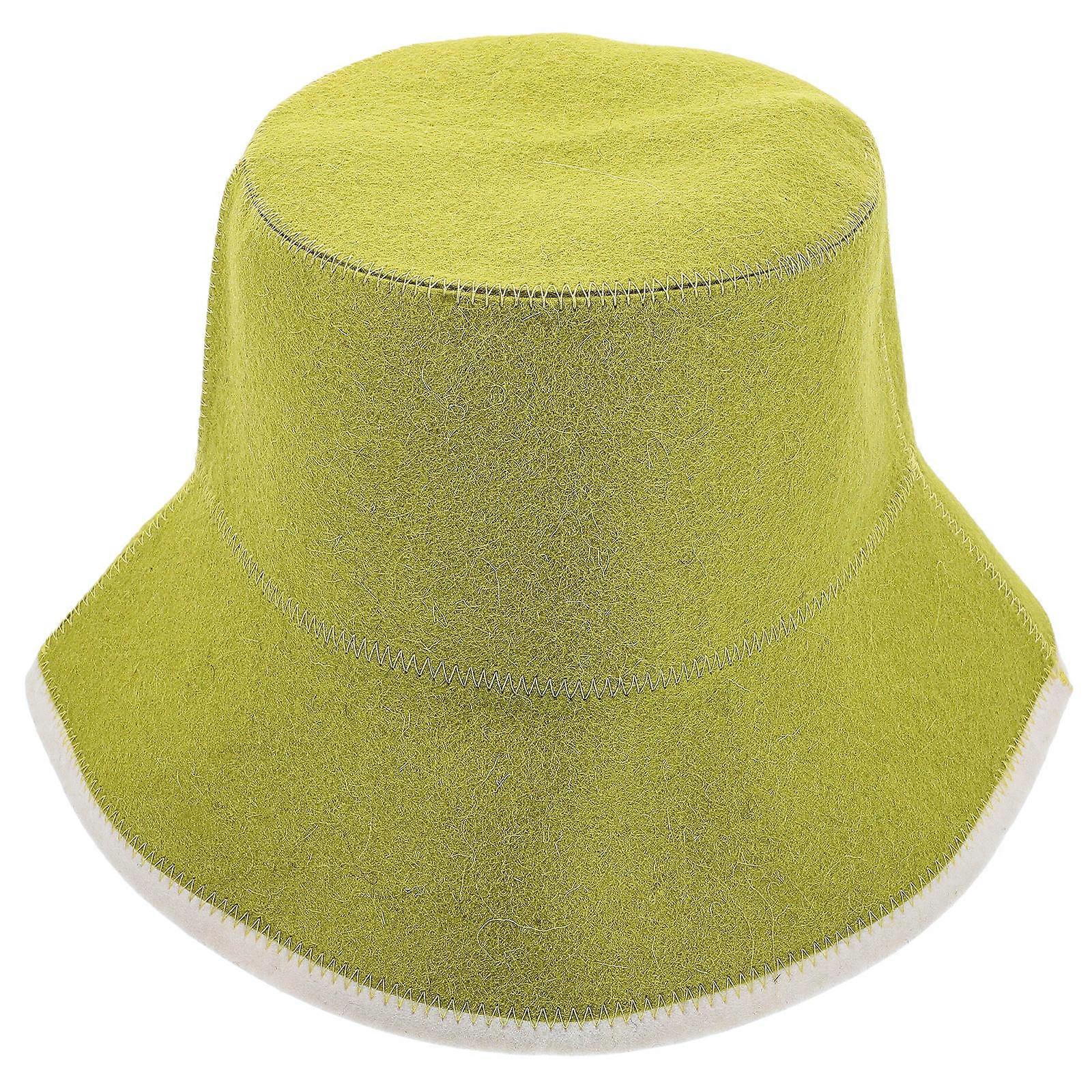 Orange Wool Felt Sauna Cap for Absorbent Quick Dry 4Pcs Steam Use