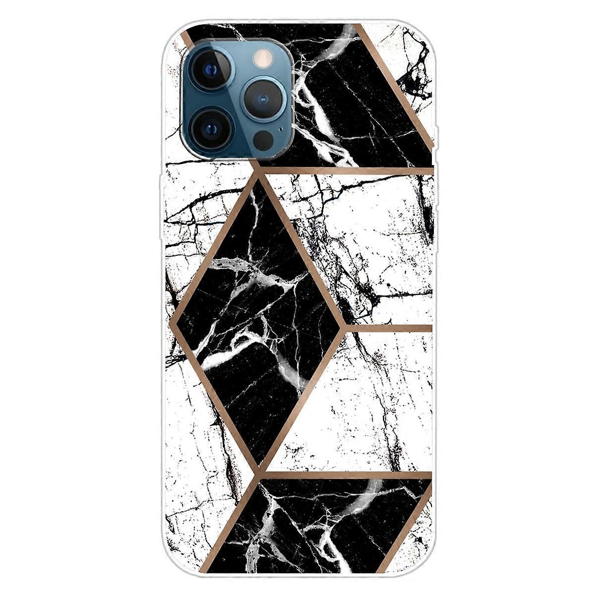 For iPhone 16 Pro Case Abstract Marble Pattern Printing TPU Phone Cover