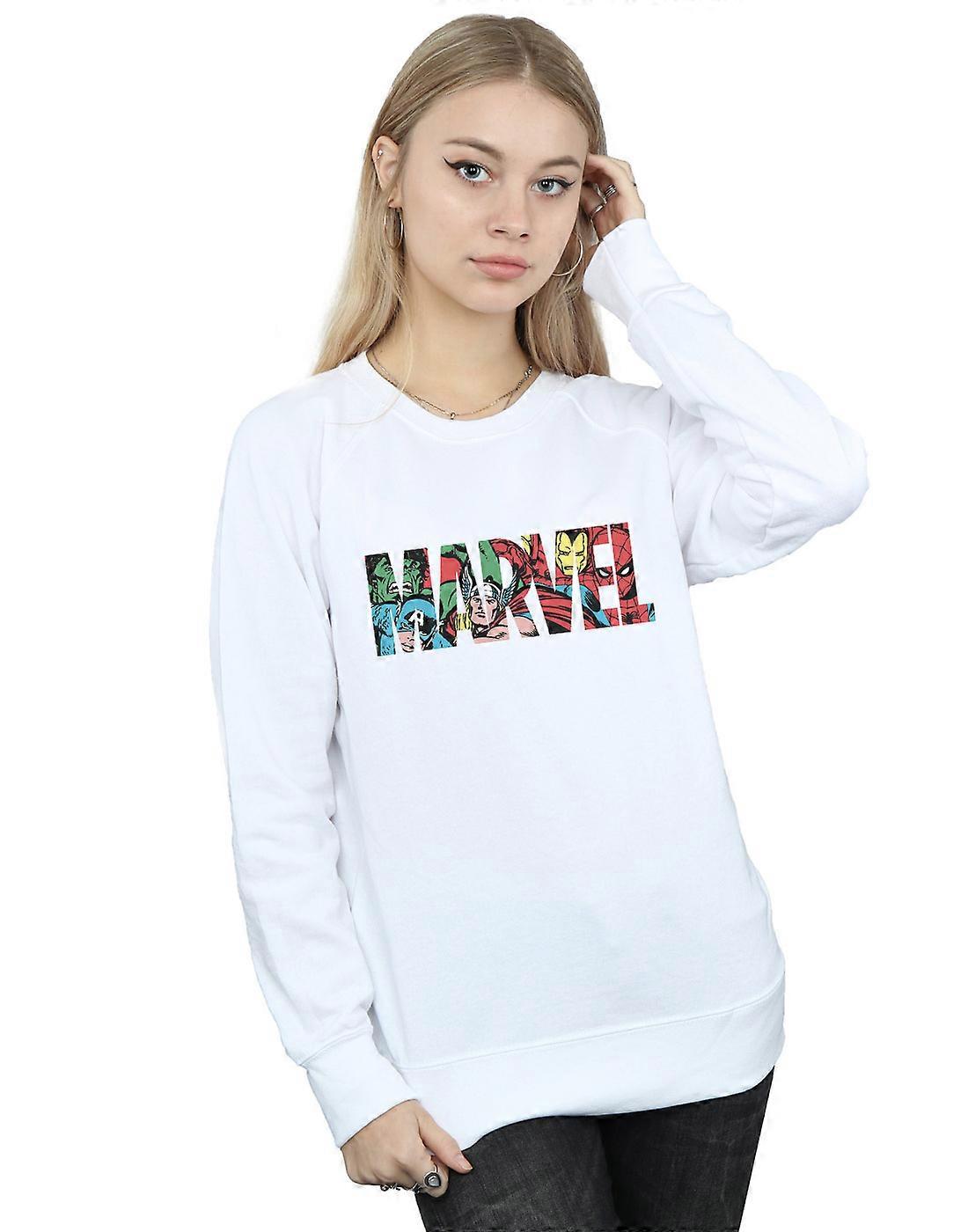 Marvel Comics Women's Logo Character Infill Sweatshirt