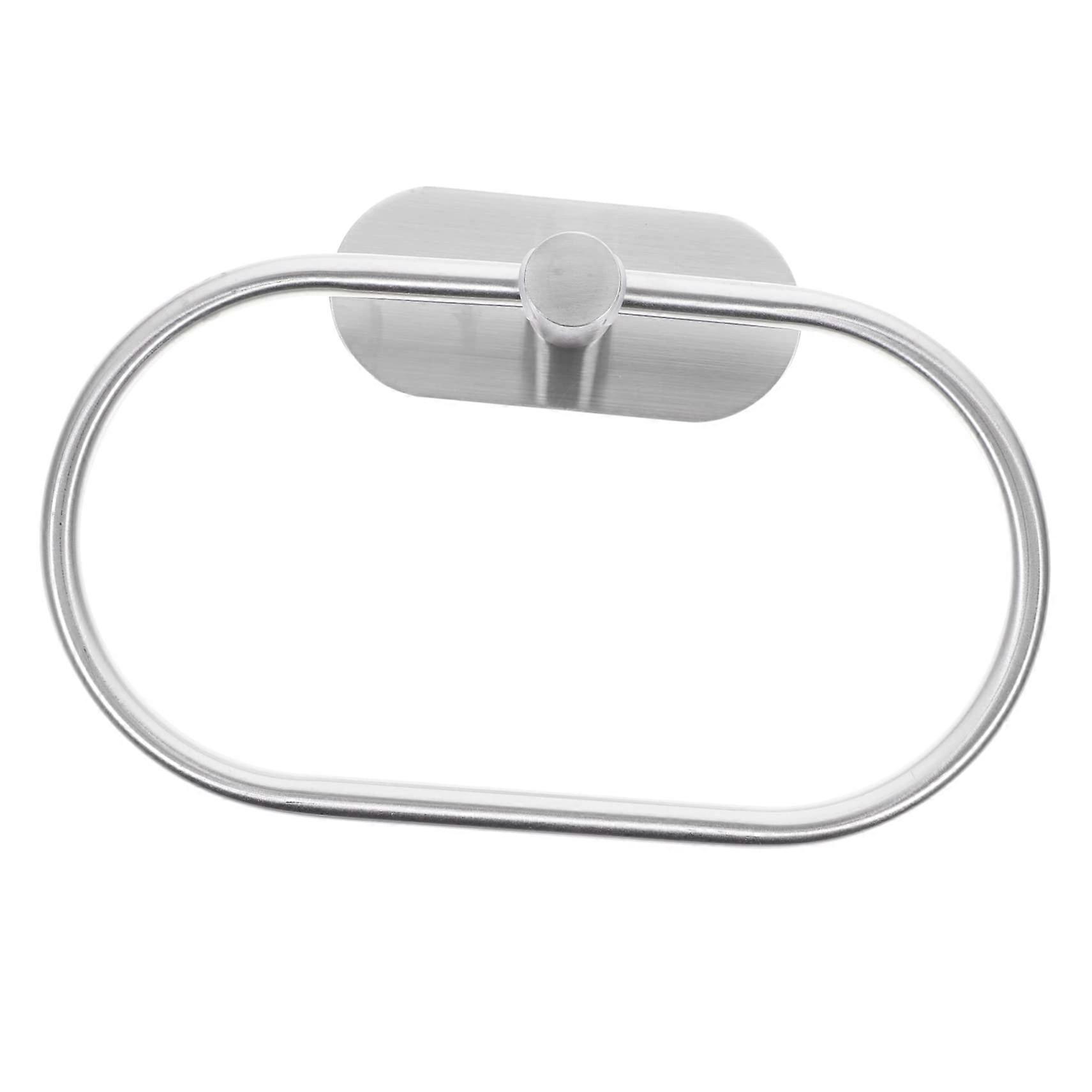 Rustproof Stainless Steel Chrome Towel Ring Bathroom Wall Mounted Self Adhesive Round Holder