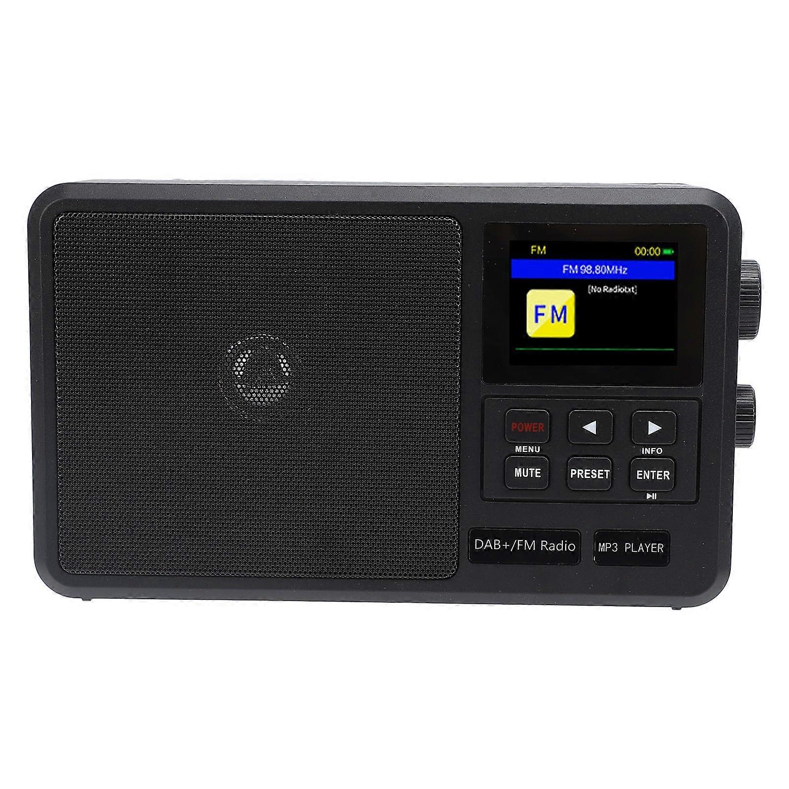 Portable DAB Bluetooth Digital Radio with USB Playback, Solar Power and Large Knob Tuning