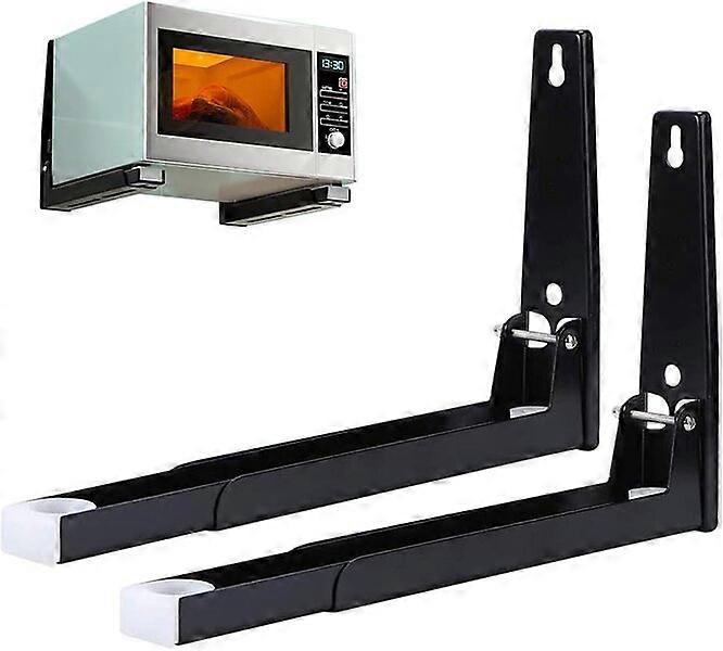 Microwave Oven Bracket Foldable 2-Piece Kitchen Wall-Mounted Storage Rack