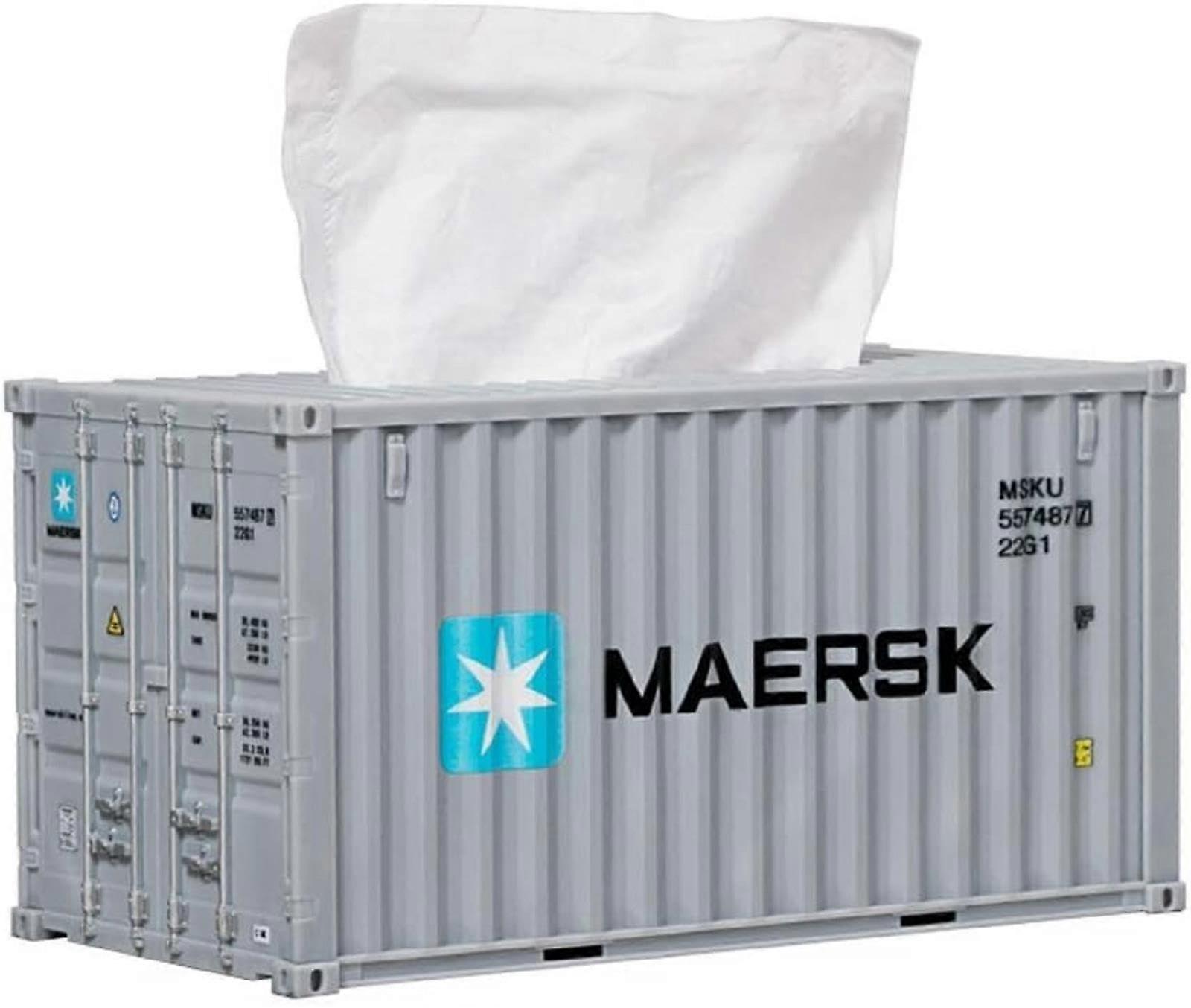 Tissue Box Holder with Industrial Style ABS Plastic, Grey Rectangular Napkin Dispenser for Car and Bathroom