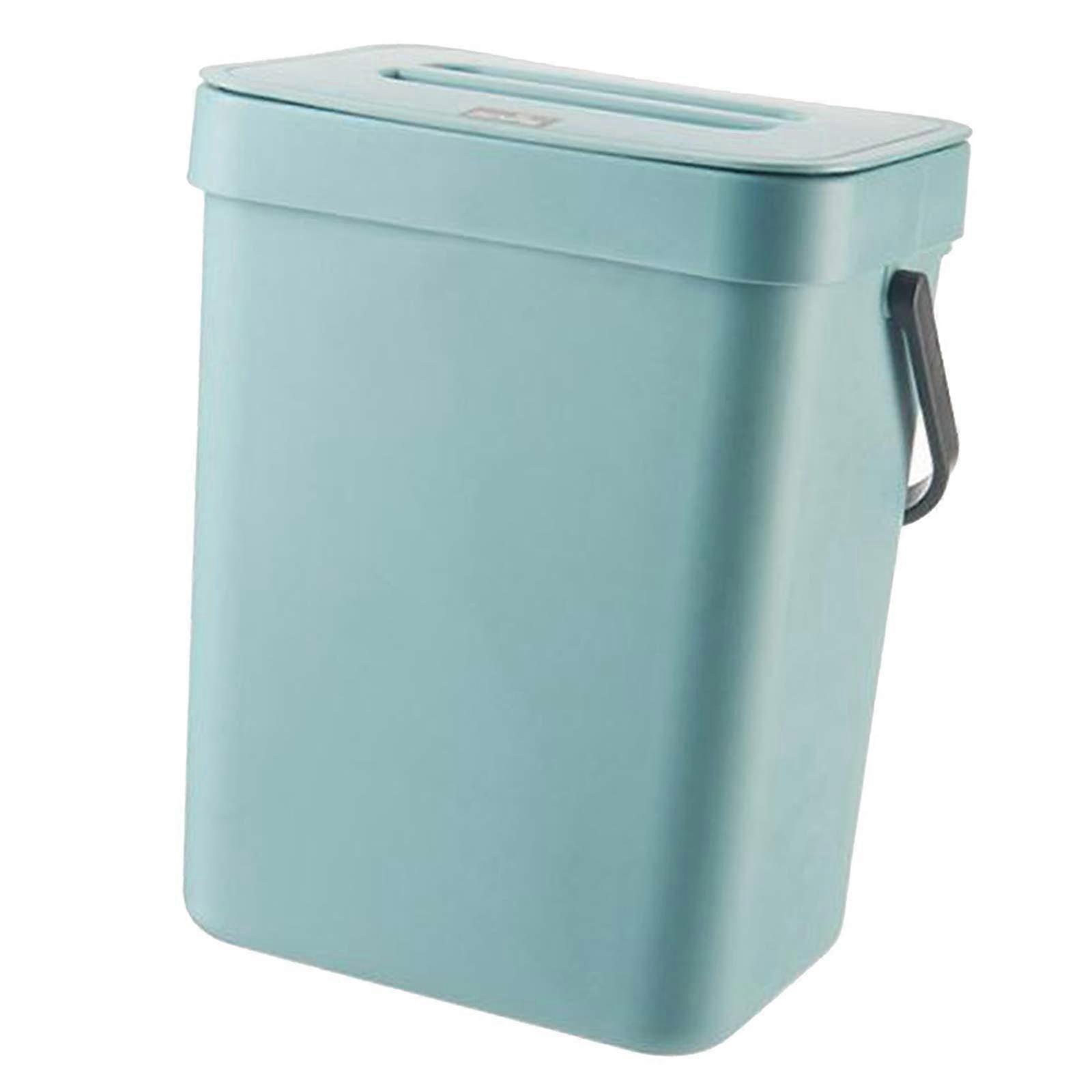 Hanging Trash Can 3L Slim Plastic Kitchen Waste Bin for Cabinet Bathroom SpaceSaving Design