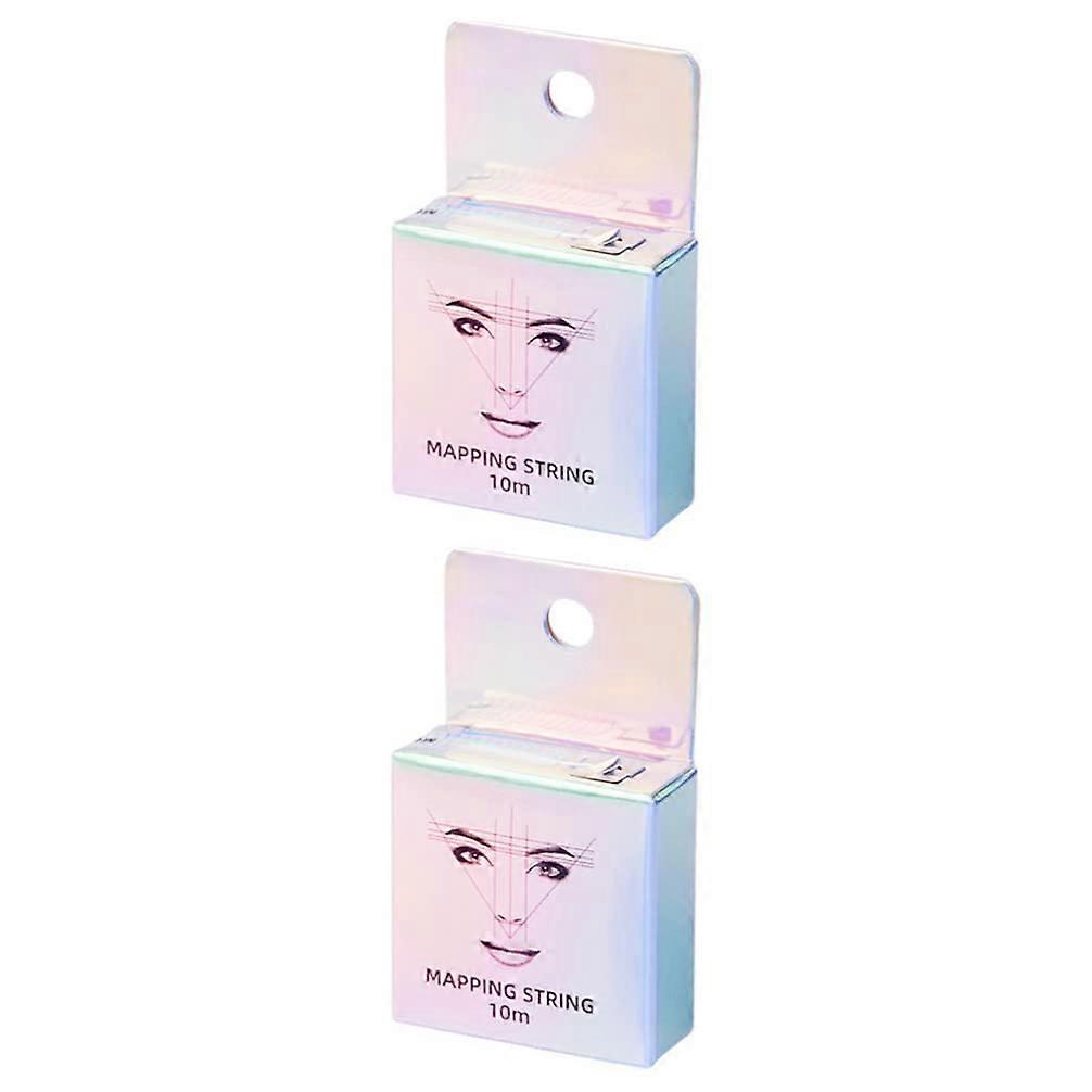 Microblading Mapping String and Eyebrow Measuring Ruler Set, PreInked, Precise Brow Mapping, 2pcs