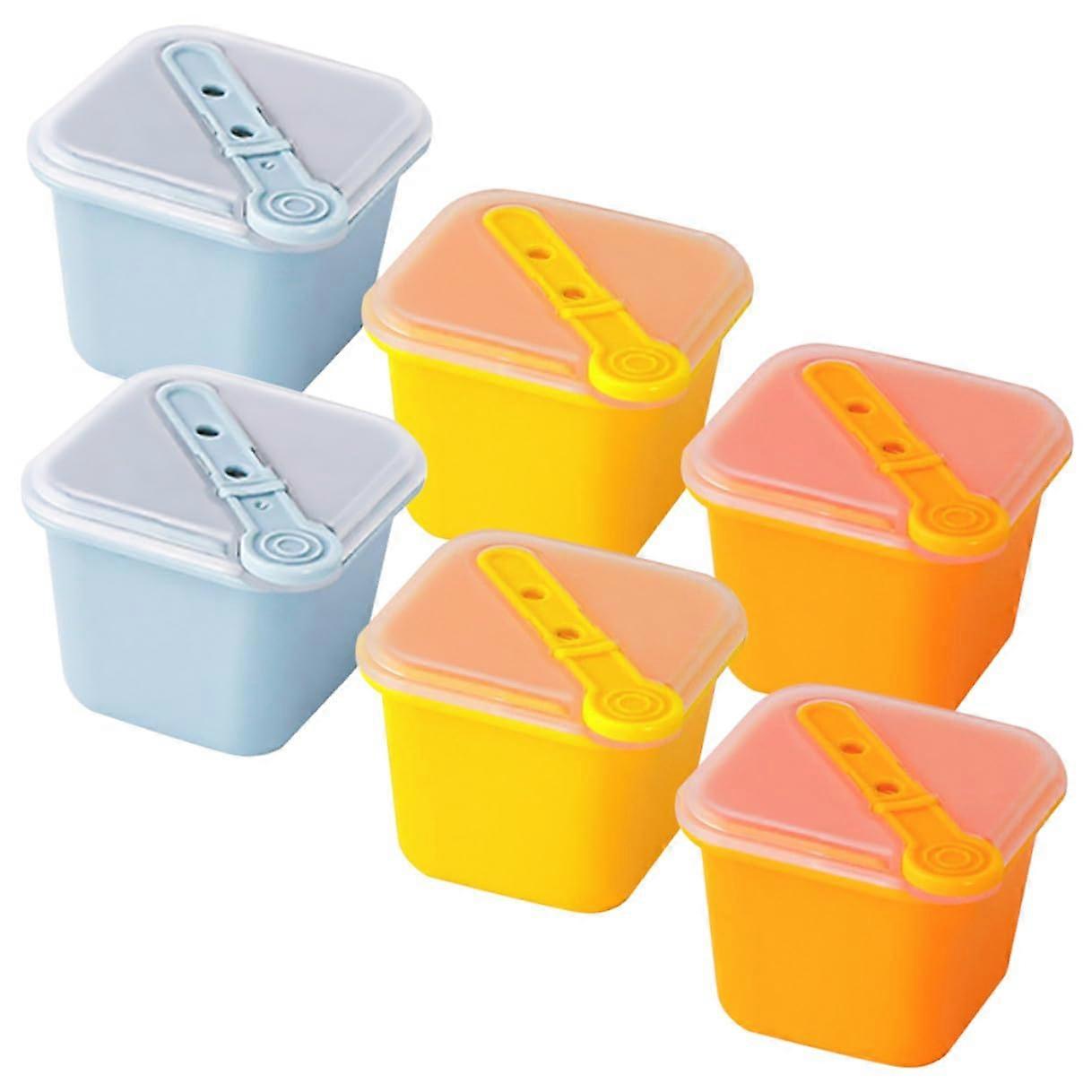 6Pcs Stackable Silicone Ice Cube Trays with Lids Easy Release Reusable Molds for Whiskey Cocktails