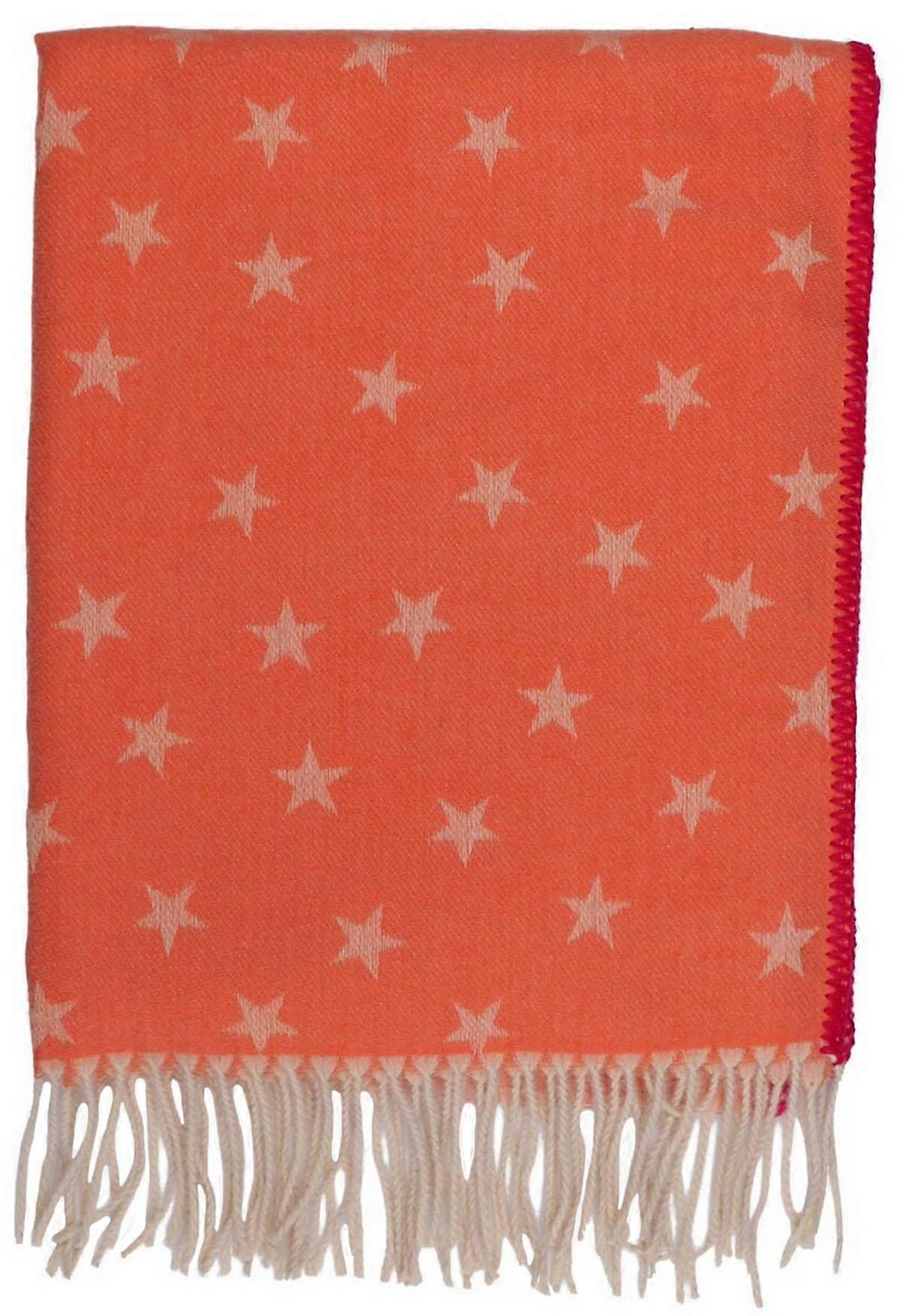Zelly Stars Blanket Scarf - Orange