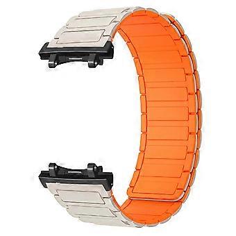 For Huami Amazfit T-Rex Pro A1918 Magnetic Silicone Watch Band Dual Color Adjustable Strap