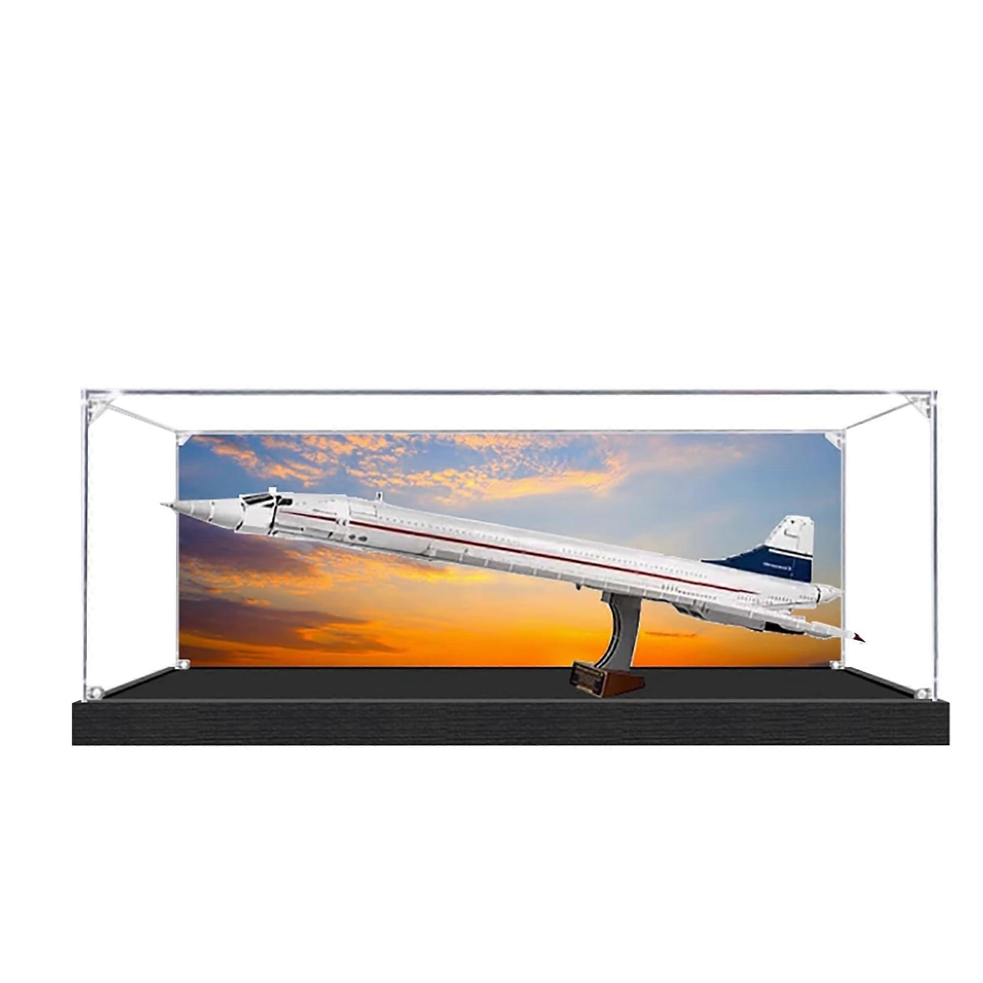 Concorde Display Case 3mm Acrylic Dustproof Box for  10318 Airplane Model with UVResistant Shield