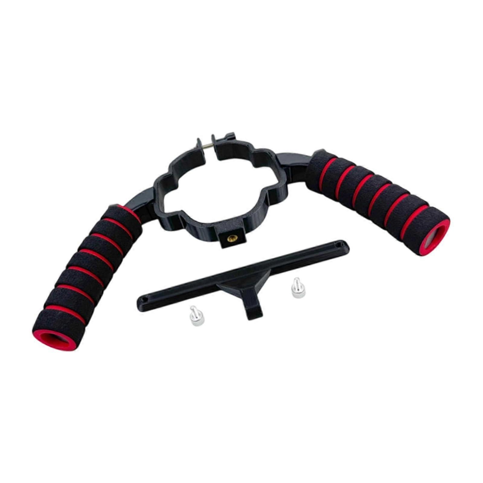 Camera Handheld Holder with Dual Handle Grip, Ergonomic Padded Design, Tripod Mount Compatible