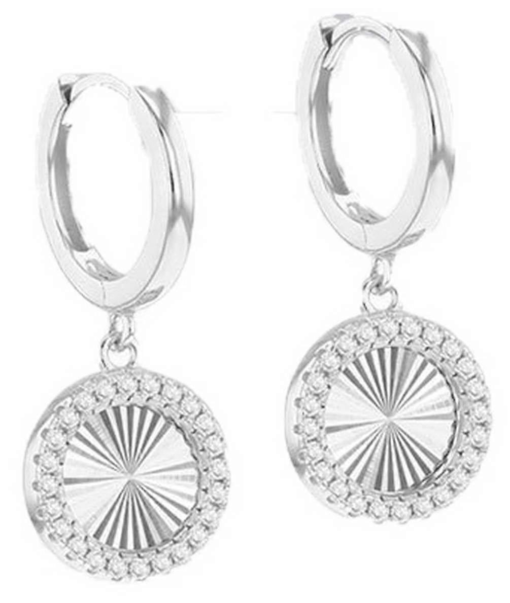KJ Beckett Rainbow Circle Hoop Earrings - Silver