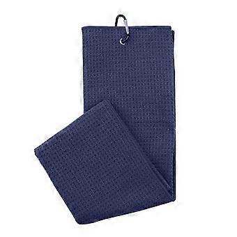 Golfhanddoek met karabijnhaak, microvezel wafelstructuur, reinigingsdoek