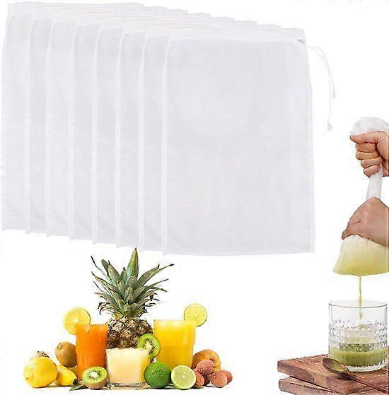 ING Reusable Nut and Milk Bags - Durable Nylon - 8 Set