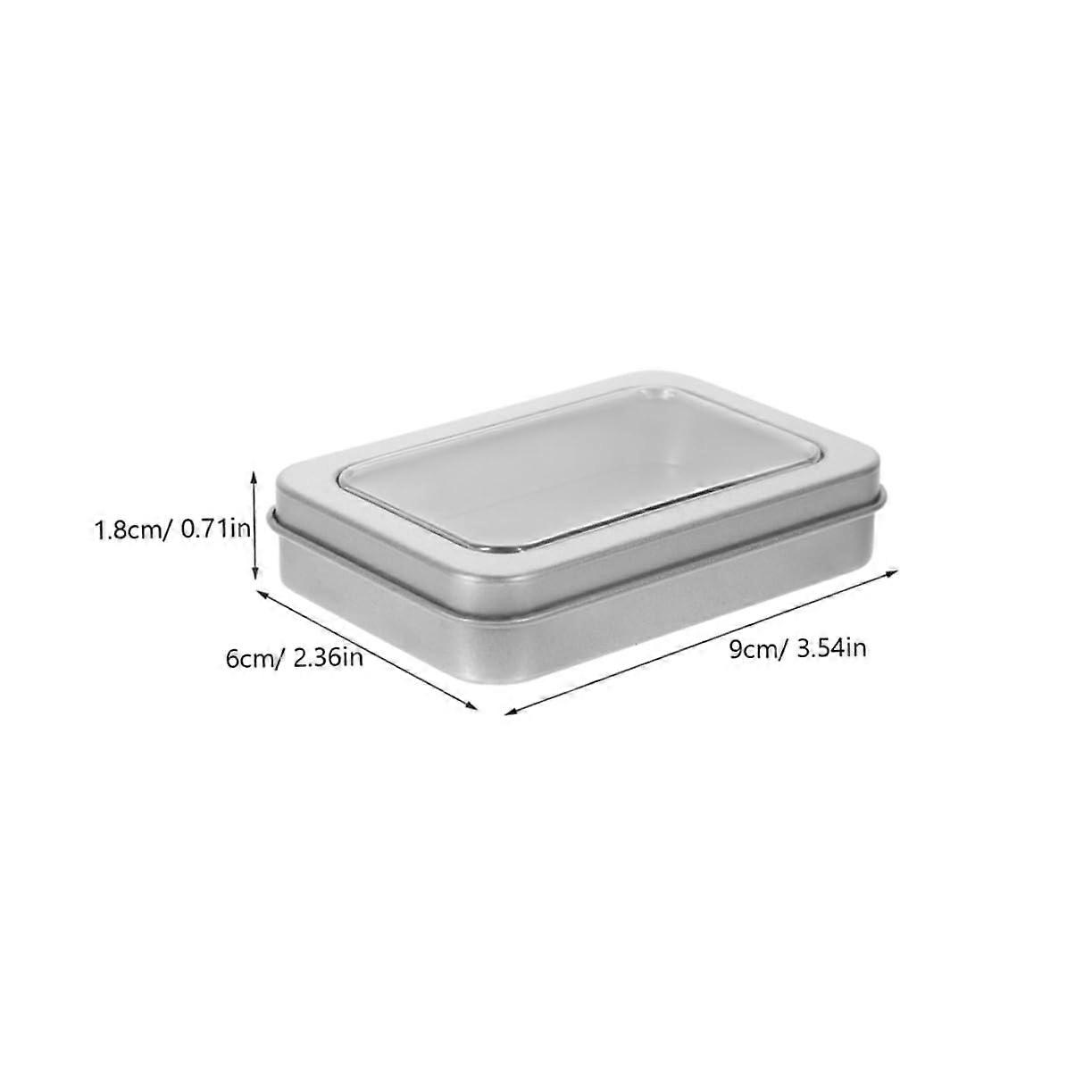 4Pcs Clear Plastic Playing Card Storage Box Set with Secure Snap Closure and Compact Design