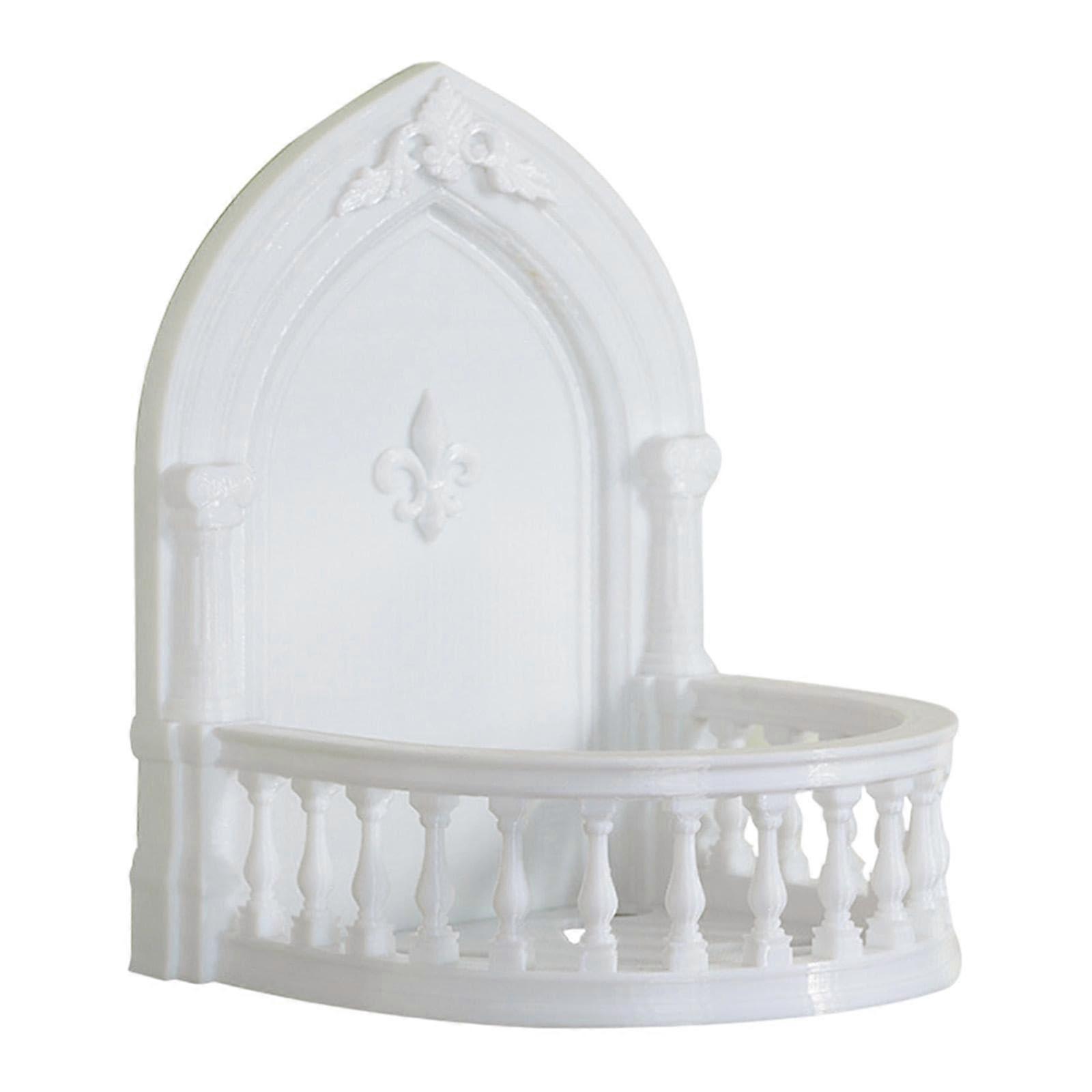 Security Camera Wall Mount Bracket with Adhesive Shelf, NoDrill, SpaceSaving, White