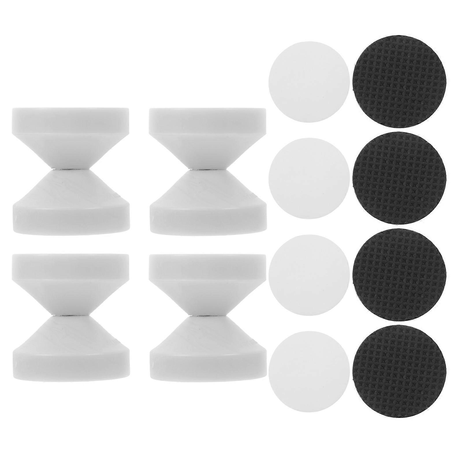 Headboard Wall Support Anti-Shake Tool for Bed Frame Stability 4Pcs White