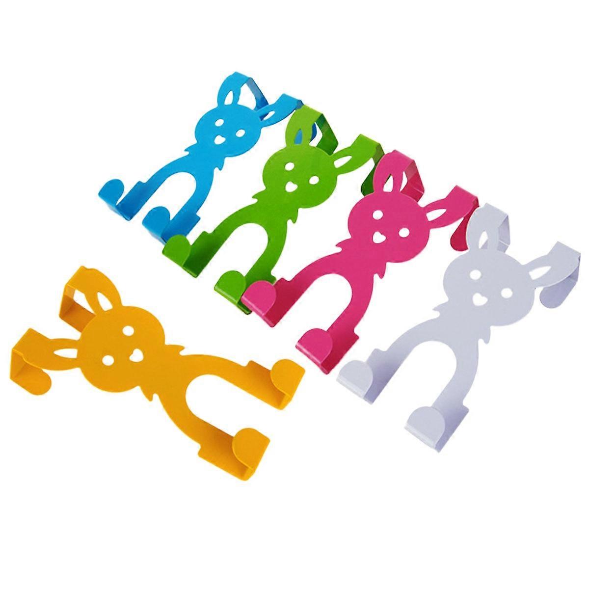 Hooks Rabbit Traceless Cartoon Rabbit Hook for Hanging Use 5Pcs