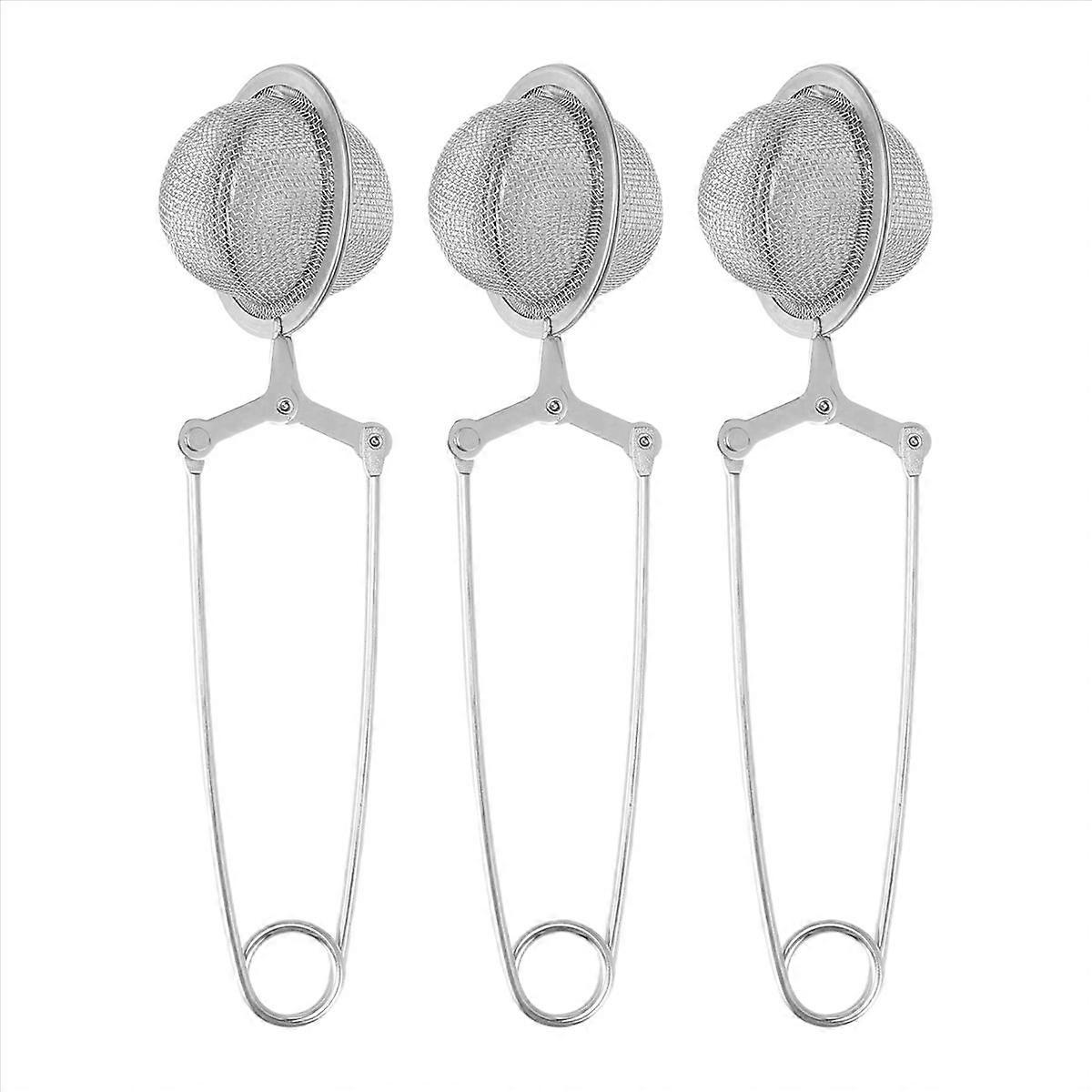 3 Pack Stainless Steel Tea Strainer with Handle for Loose Leaf