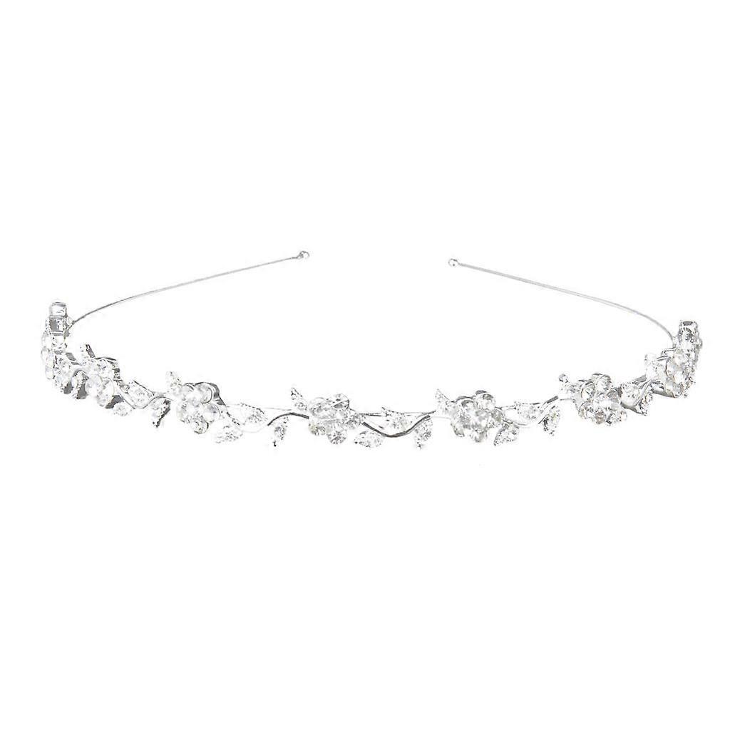 Bridal Bridesmaid Flower-Leaf Pattern Headband Wedding