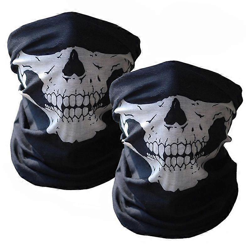 2PCS Cool Bicycle Ski Half Face Mask Ghost Scarf Multi Neck COD