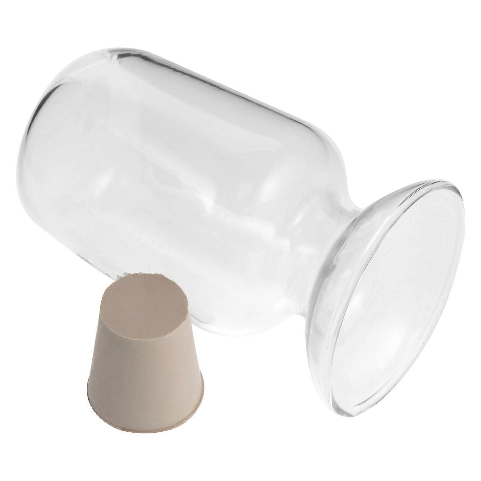 Transparent Glass Bottle for Sample Storage with Stopper 4Pcs Set