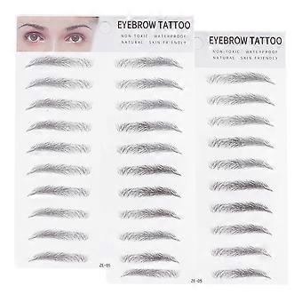 Artificial Eyebrow Eyebrow Stickers for Makeup 2Pcs Black