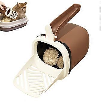 Cat Litter Scoop with Bag Holder, Wall Mounted Durable PP Bear Design for Multiple Cats