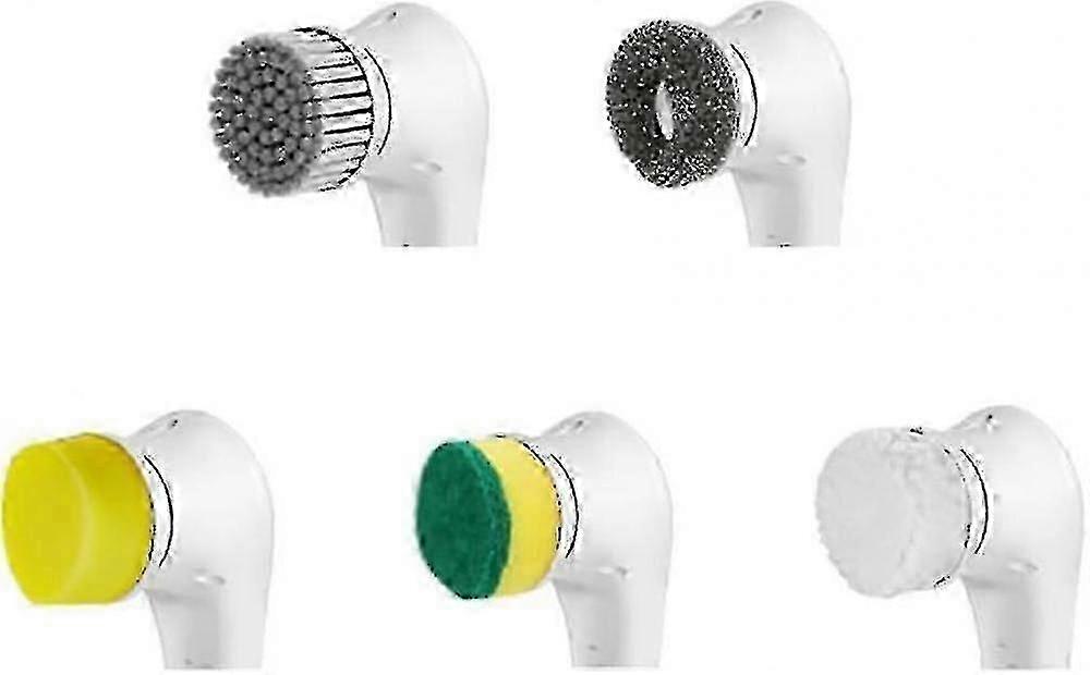 5 Piece Set Replaceable Brush Heads,power Scrubber Mop Replacement Head (excluding Cleaning Brush Host) QYSLV