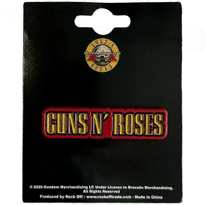 Guns N Roses Pin Text Logo Badge