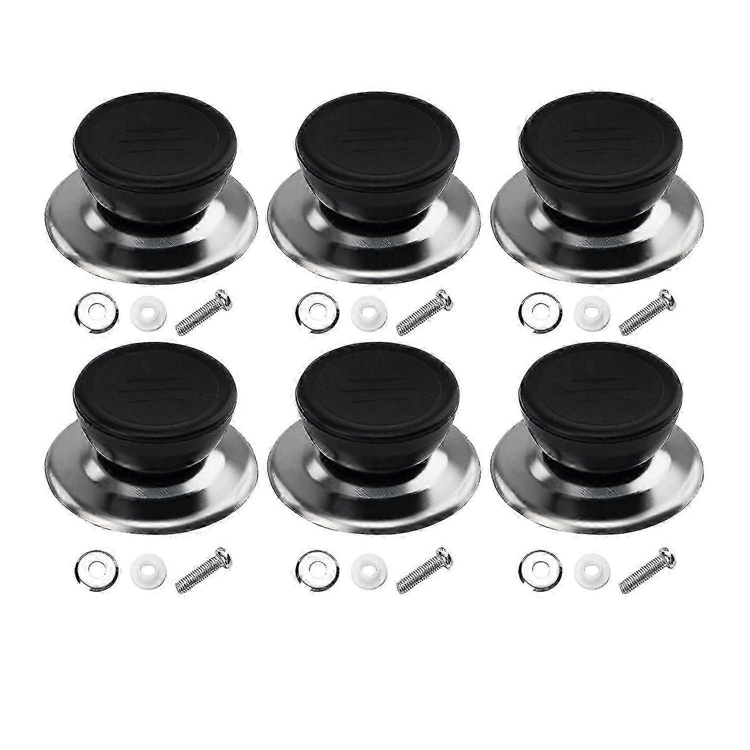 6 Sets Pot Lid Knobs, Replacement Kitchen Cookware Pan Lid Handles