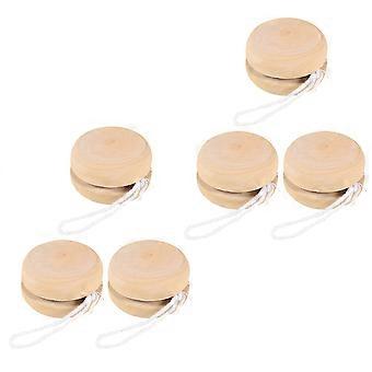 6 palline yo-yo in legno fai-da-te per bambini, per dipingere e giocare in modo creativo
